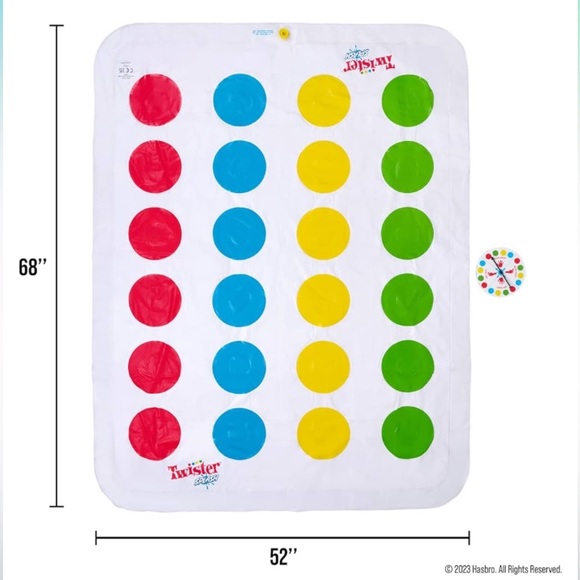 Hasbro Twister Splash Mat 68X52 in - Picture 3 of 11